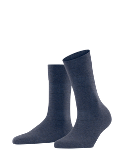 FALKE Sensitive London Cotton Rich Ankle Socks, Navy