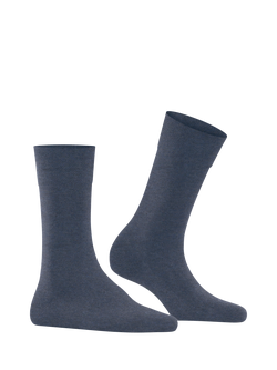 FALKE Sensitive London Cotton Rich Ankle Socks - view 2, Navy