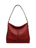 Radley Ebury Leather Curved Shoulder Bag, Claret