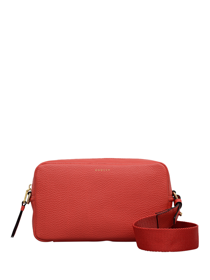 Product image 1 of 4, which shows Radley Tavistock Mini Leather Crossbody Camera Bag, Red