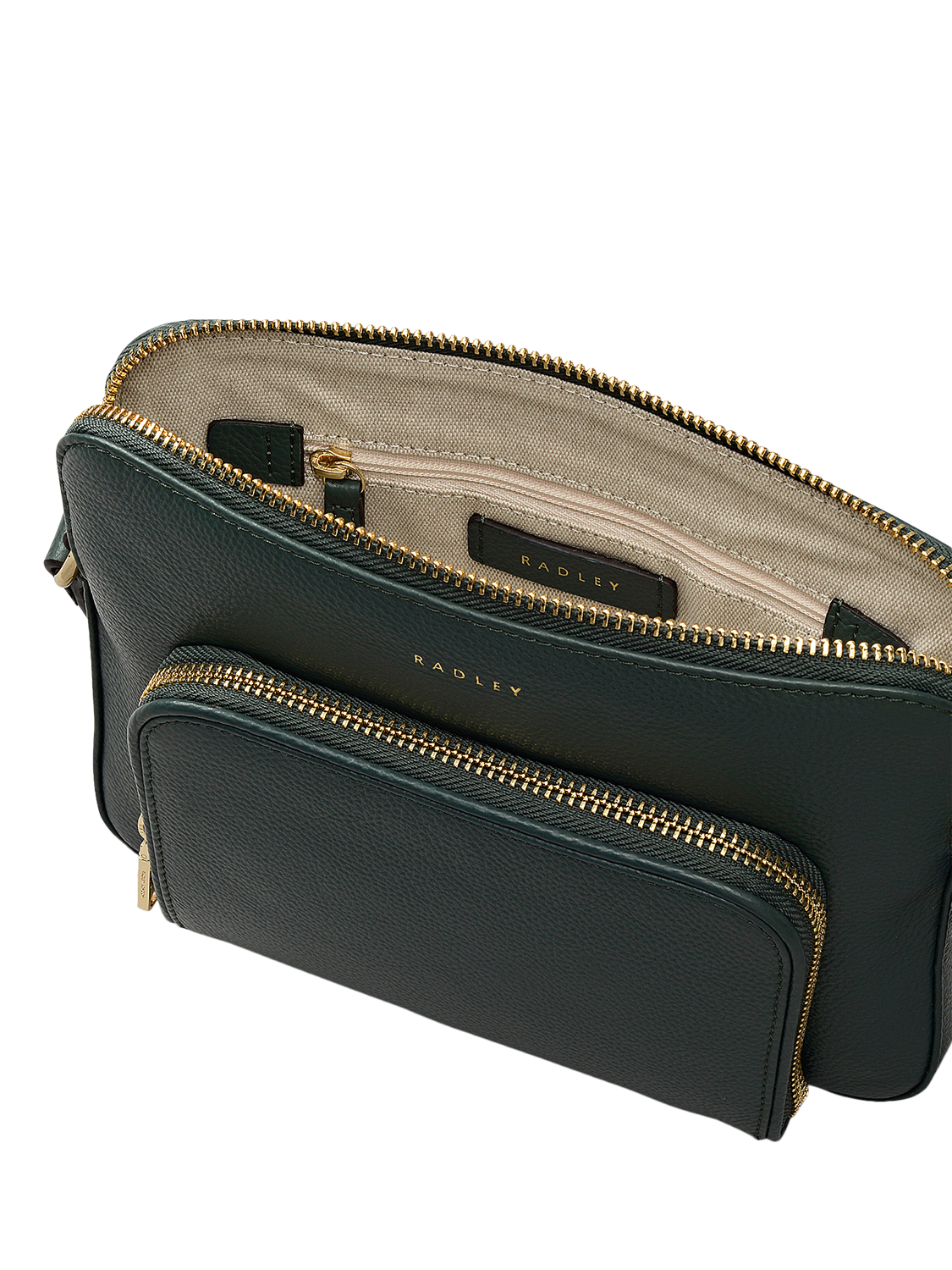Product image 3 of 5, which shows Radley Redford Close Leather Crossbody Bag, Cedar