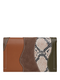 Radley Oak Street Suede and Leather Purse, Coffee - view 2, Coffee