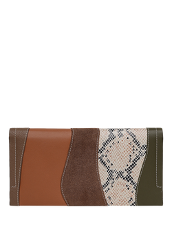 Radley Oak Street Suede and Leather Purse, Coffee - view 2, Coffee