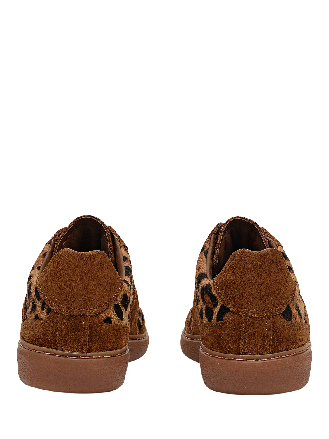 Product image 2 of 4, which shows Radley Meynell Road Suede Lace Up Trainers, Saddle, 4