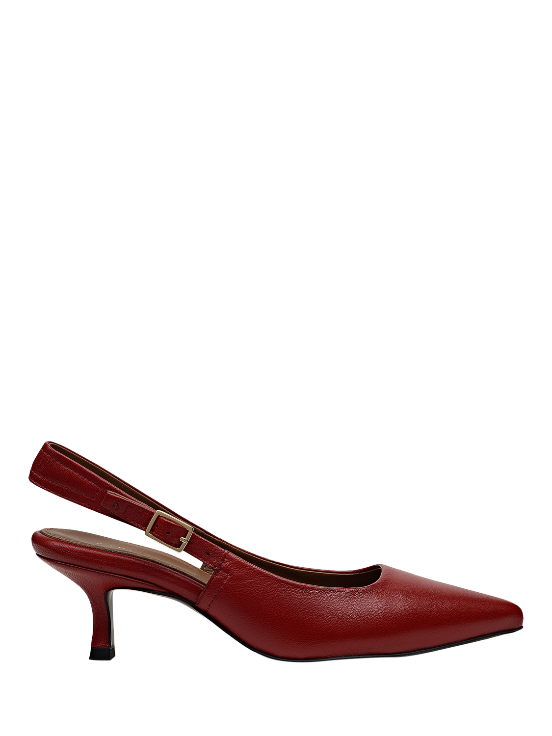 Product image 1 of 4, which shows Radley Devonshire Street Leather Slingback Court Shoes, Fire Red, 4