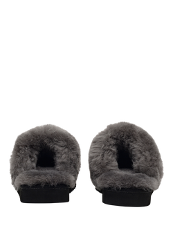 Radley Maple Lane Classic Shearling Cuff Mule Slippers, Black - view 2, Black