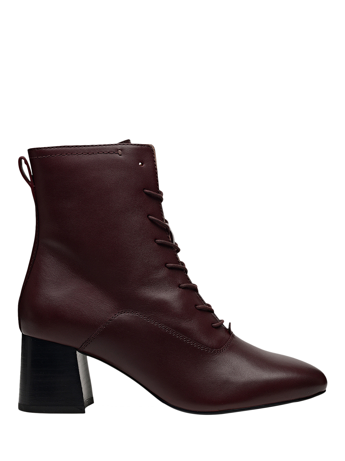 Product image 1 of 3, which shows Radley Victoria Gardens Leather Ankle Boots, Dark Cherry, 4