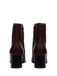 Radley Victoria Gardens Leather Ankle Boots, Dark Cherry