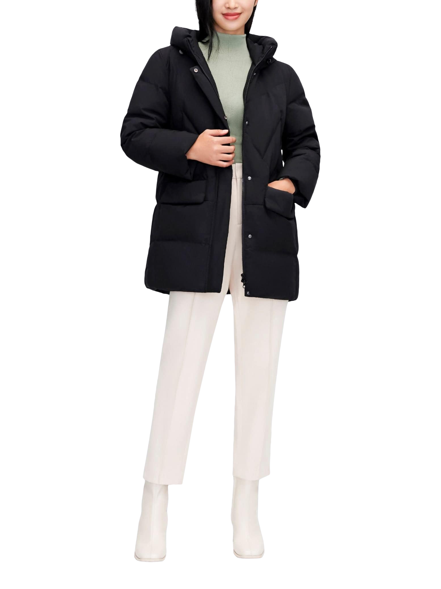 Product image 3 of 7, which shows Bosideng Classic Casual Duck Down Parka, Black, 4