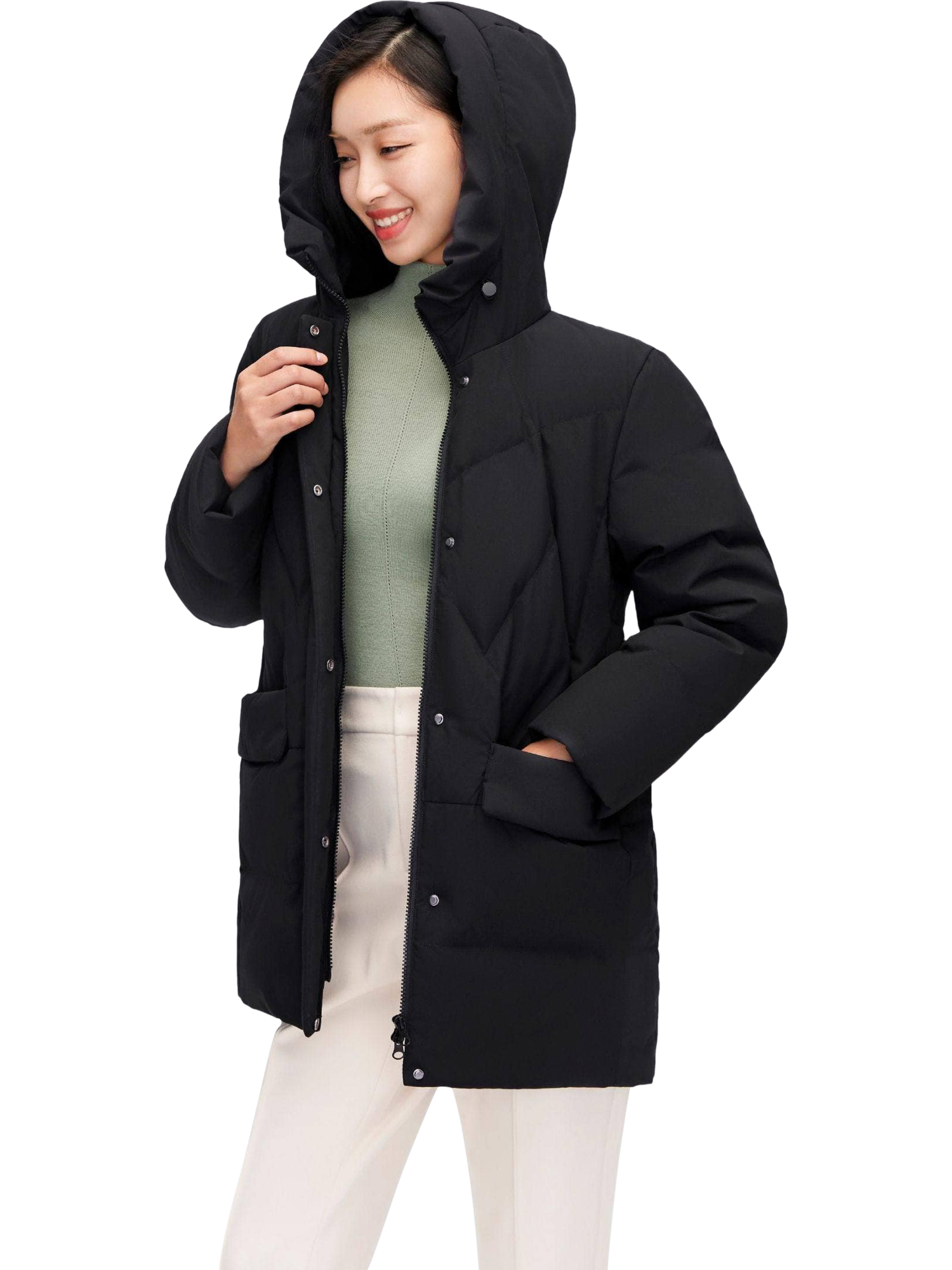 Product image 6 of 7, which shows Bosideng Classic Casual Duck Down Parka, Black, 4