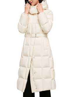 Bosideng Down Padded Long Coat, Cream