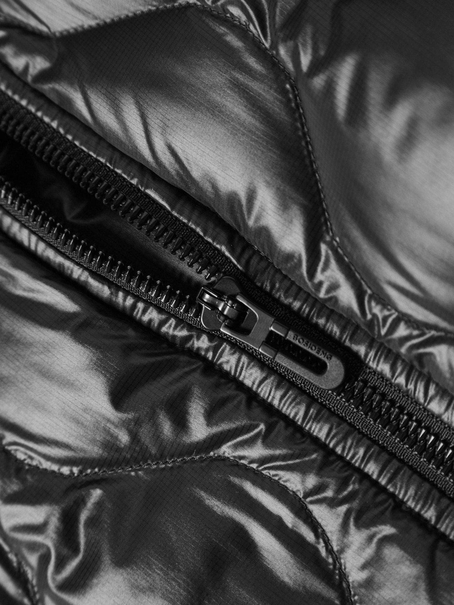 Product image 5 of 9, which shows Bosideng Hero Goose Down Quilted Hoodie, Black, 4