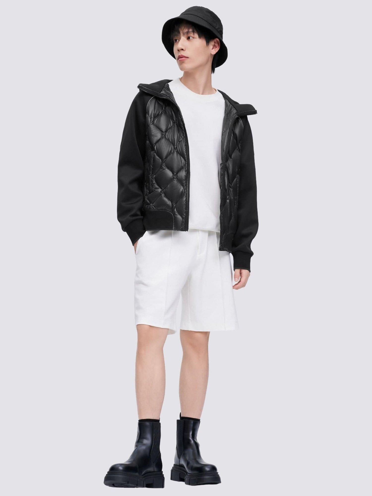 Product image 3 of 9, which shows Bosideng Hero Goose Down Quilted Hoodie, Black, 4