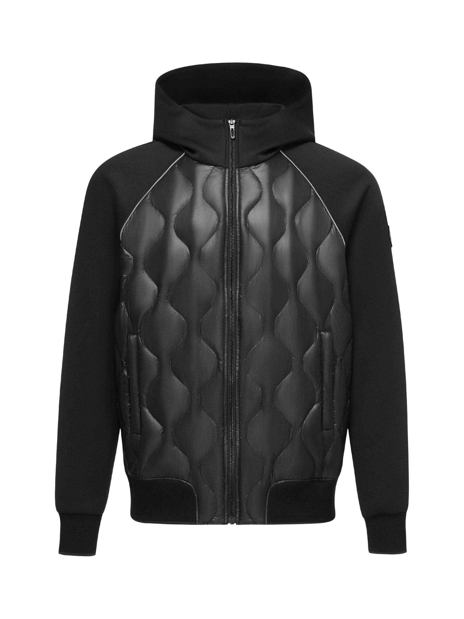 Product image 4 of 9, which shows Bosideng Hero Goose Down Quilted Hoodie, Black, 4