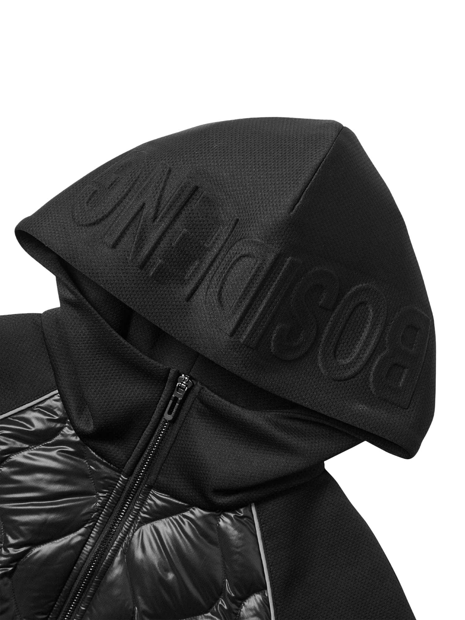 Product image 6 of 9, which shows Bosideng Hero Goose Down Quilted Hoodie, Black, 4