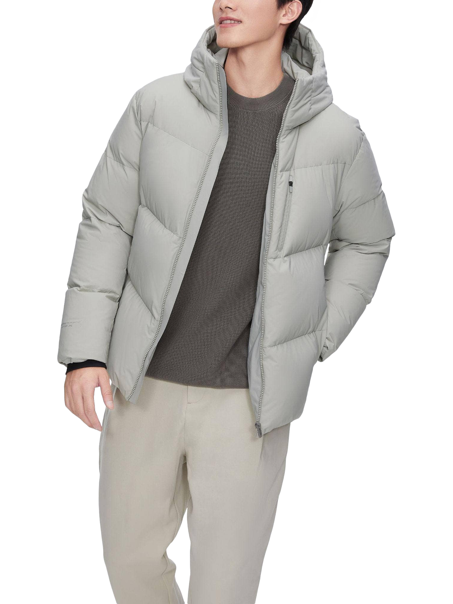 Product image 1 of 6, which shows Bosideng Down Padded Hooded Jacket, Linden Green, XL
