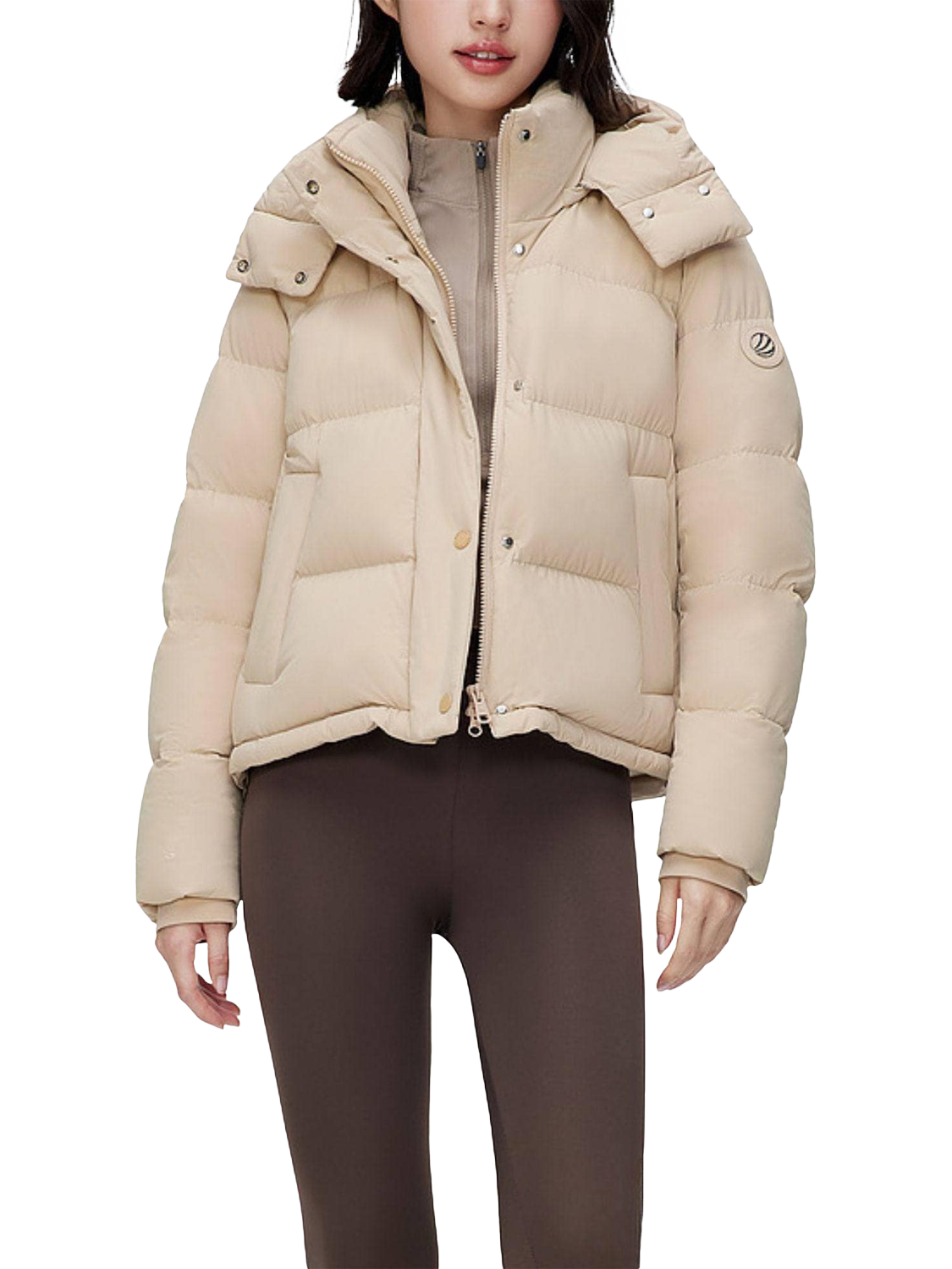 Product image 2 of 7, which shows Bosideng Down Jacket With Detachable Hood, Khaki, 6