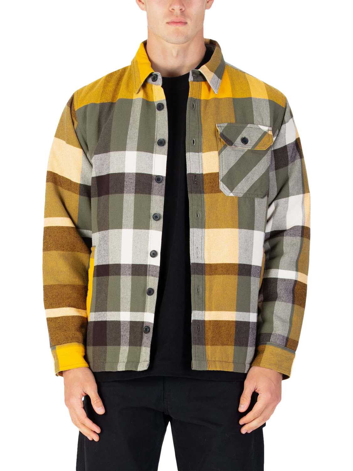 Product image 1 of 6, which shows LUKE 1977 Bala Cotton Check Shacket, Sage/Multi, S