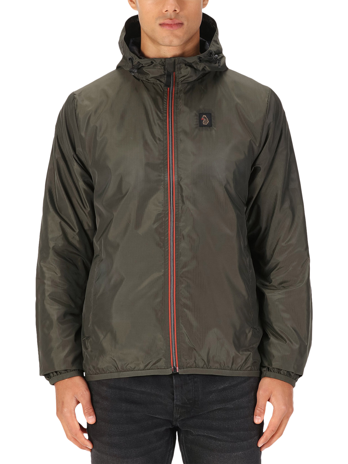 Product image 3 of 6, which shows LUKE 1977 Garnedd 1000 Hooded Shower-Proof Jacket, Dark Green, S