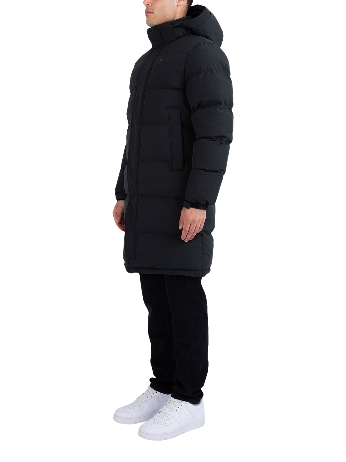 Product image 3 of 7, which shows LUKE 1977 Long Auckland Longline Padded Puffer Jacket, Black, S