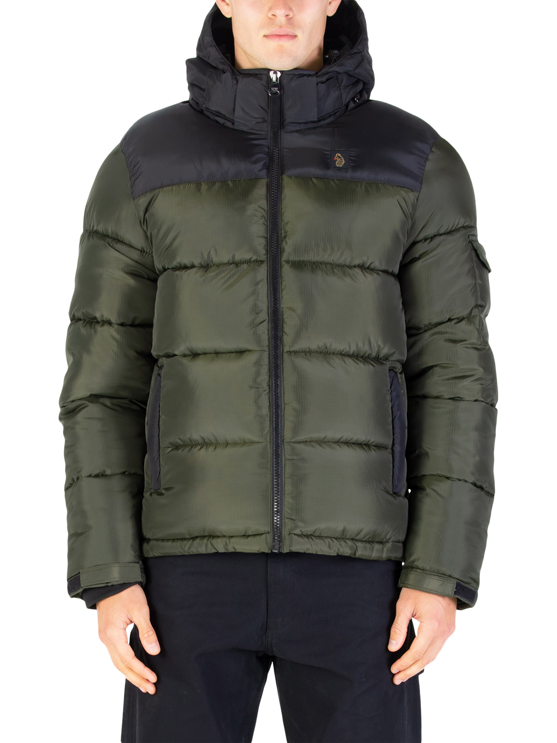 Product image 1 of 7, which shows LUKE 1977 Yupick Padded Puffer Jacket, Dark Green, S