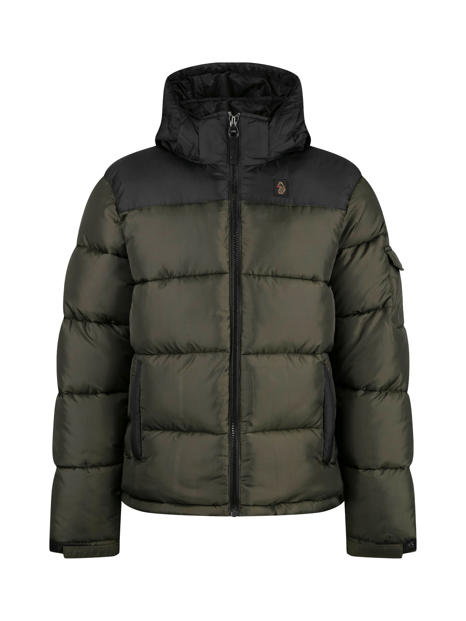 Product image 4 of 7, which shows LUKE 1977 Yupick Padded Puffer Jacket, Dark Green, S