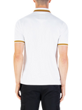 LUKE 1977 Makati Cotton Blend Regular Fit Short Sleeve Polo Shirt, White Gold