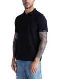 LUKE 1977 Masaya Cotton Blend Regular Fit Short Sleeve Polo Shirt, Black