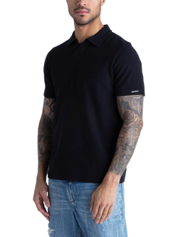 LUKE 1977 Masaya Cotton Blend Regular Fit Short Sleeve Polo Shirt, Black, Black