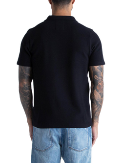 LUKE 1977 Masaya Cotton Blend Regular Fit Short Sleeve Polo Shirt, Black - view 2, Black