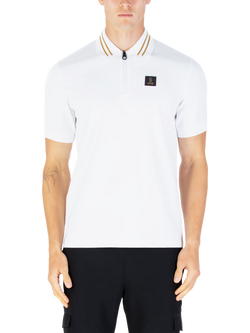 LUKE 1977 Throop Cotton Blend Regular Fit Short Sleeve Polo Shirt, White Gold, White Gold