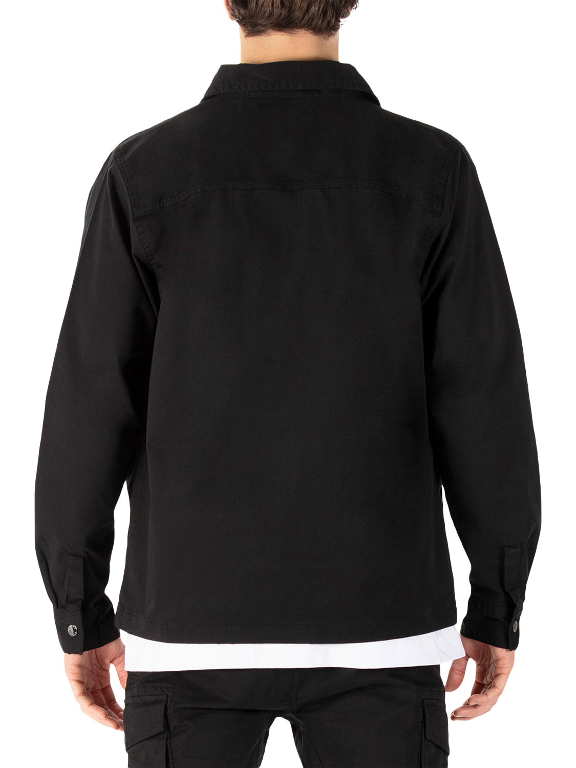Product image 2 of 7, which shows LUKE 1977 Cornith Cotton Blend Long Sleeve Shirt, Black, S