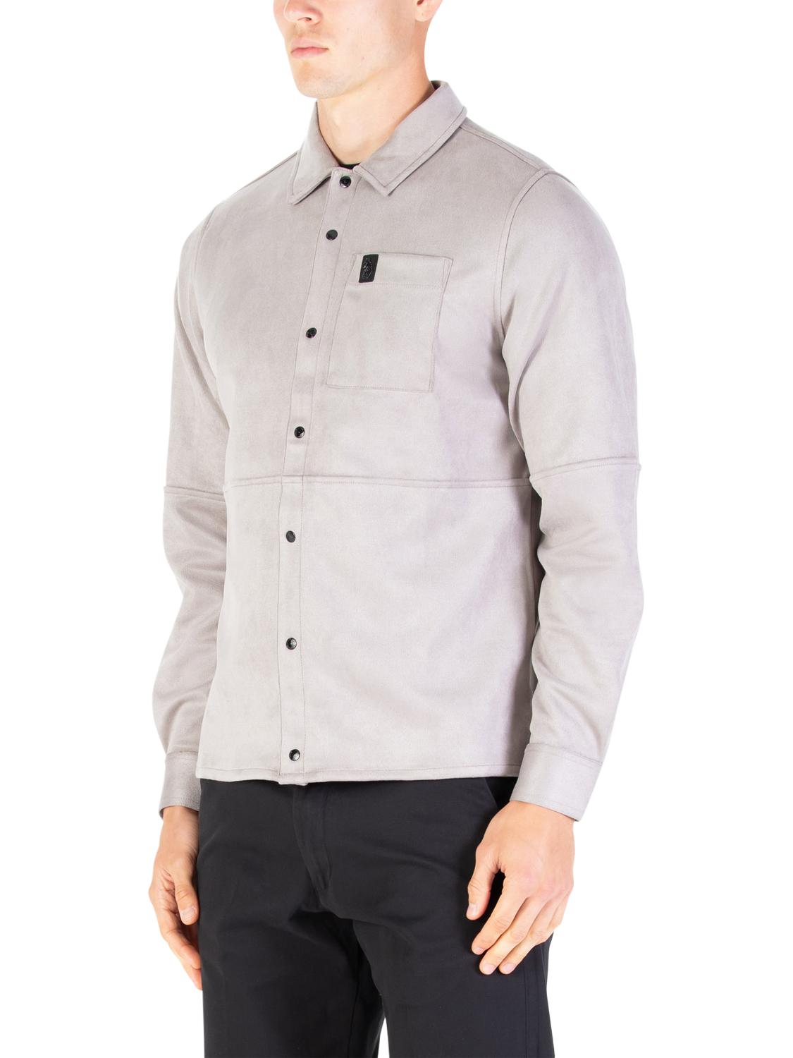 Product image 3 of 8, which shows LUKE 1977 Dylan Long Sleeve Collar Shirt, Putty, S