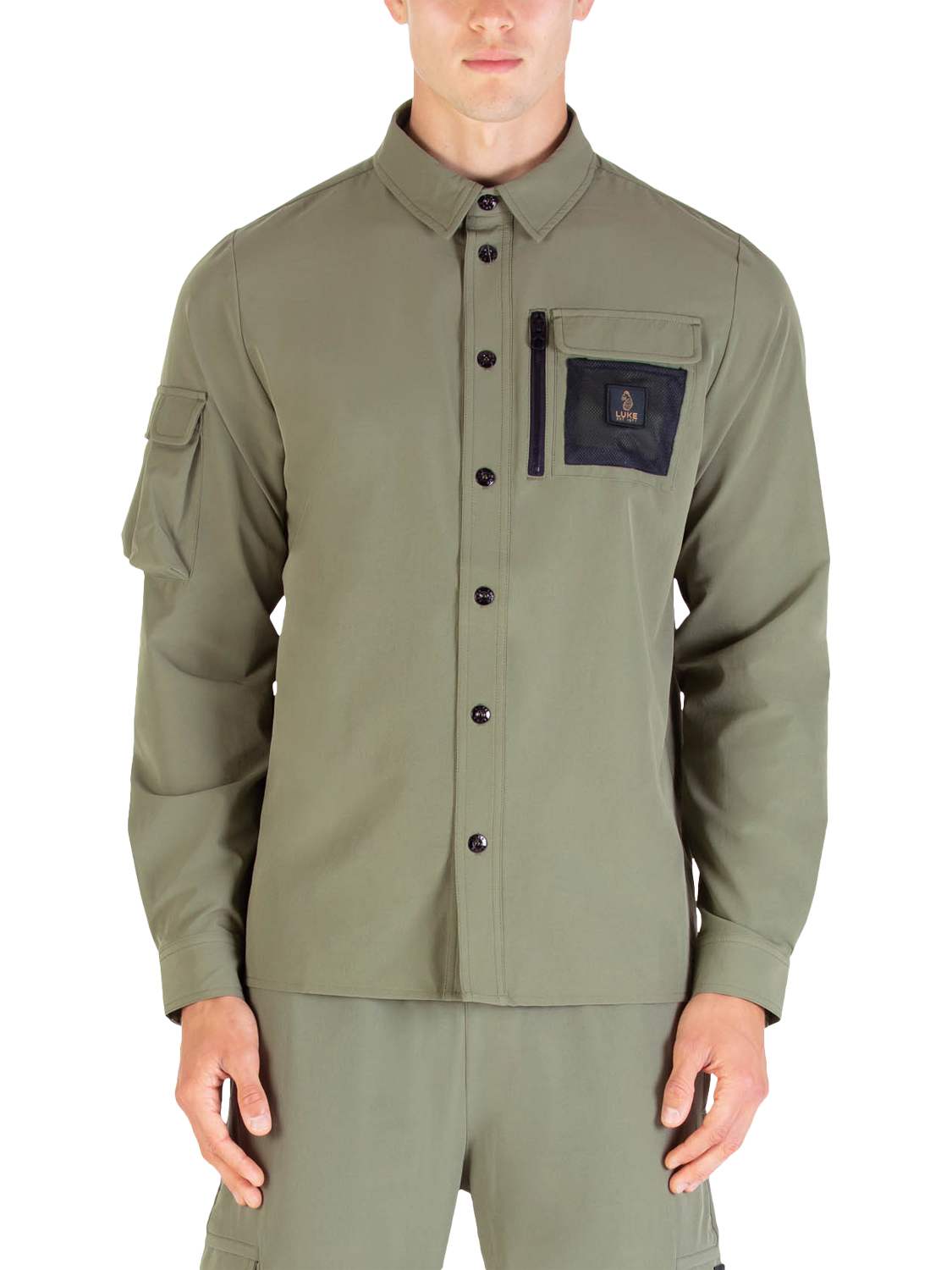 Product image 1 of 8, which shows LUKE 1977 Hulun Technical Shirt, Clover, S