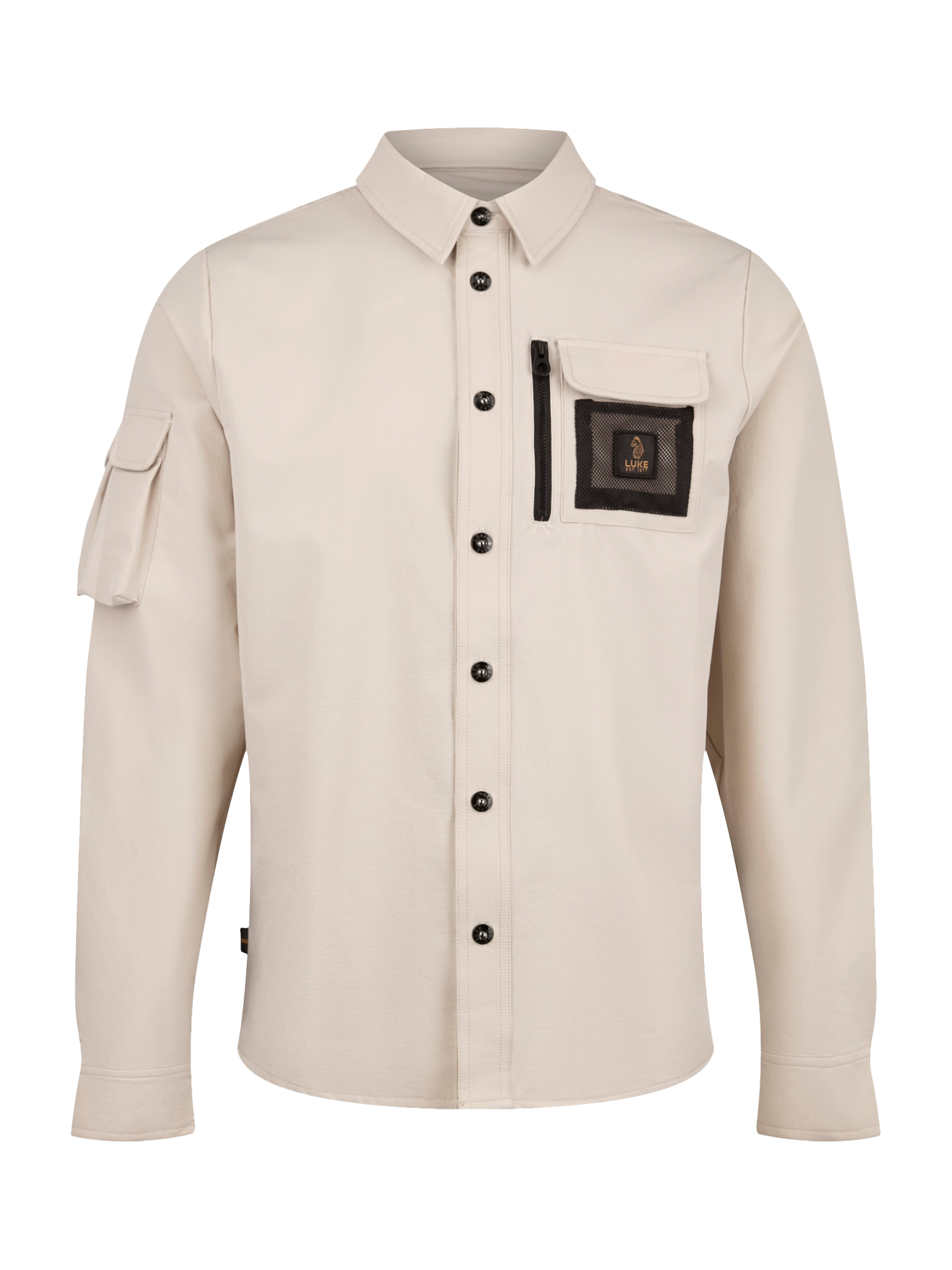 Product image 4 of 8, which shows LUKE 1977 Hulun Technical Shirt, Stone, S