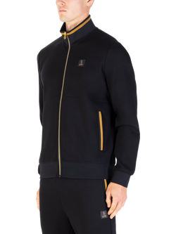 LUKE 1977 Makati Funnel Neck Zip Through Sweatshirt, Black/Gold