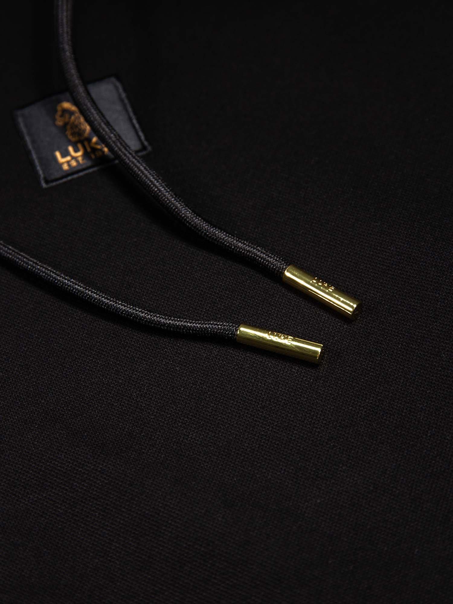 Product image 8 of 8, which shows LUKE 1977 Makati Zip Through Hoodie, Black/Gold, S