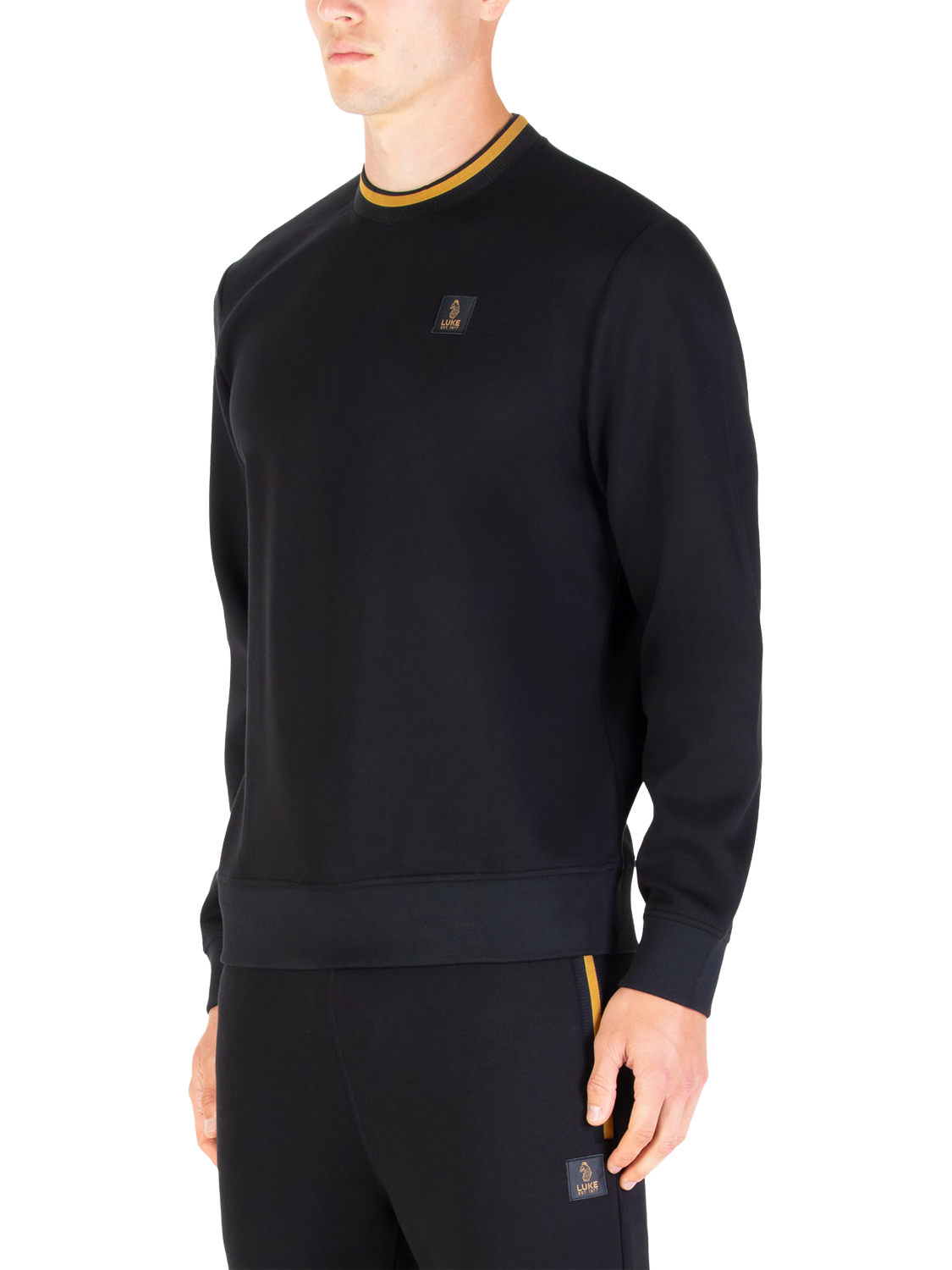 Product image 1 of 6, which shows LUKE 1977 Makati Sweatshirt, Black/Gold, S