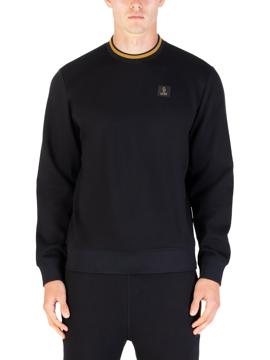 Product image 3 of 6, which shows LUKE 1977 Makati Sweatshirt, Black/Gold, S