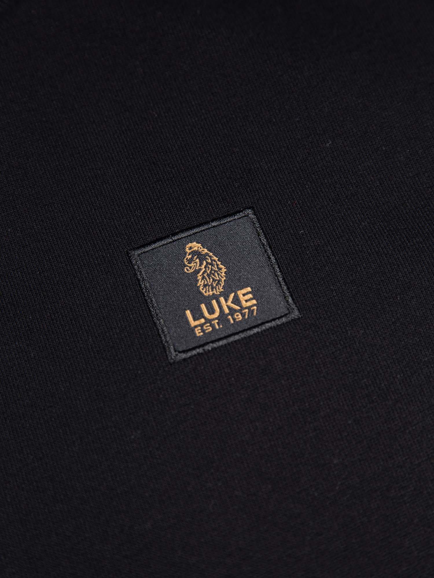 Product image 7 of 9, which shows LUKE 1977 Massachusetts Tricot Cotton Blend Sweatshirt, Black Clover, S