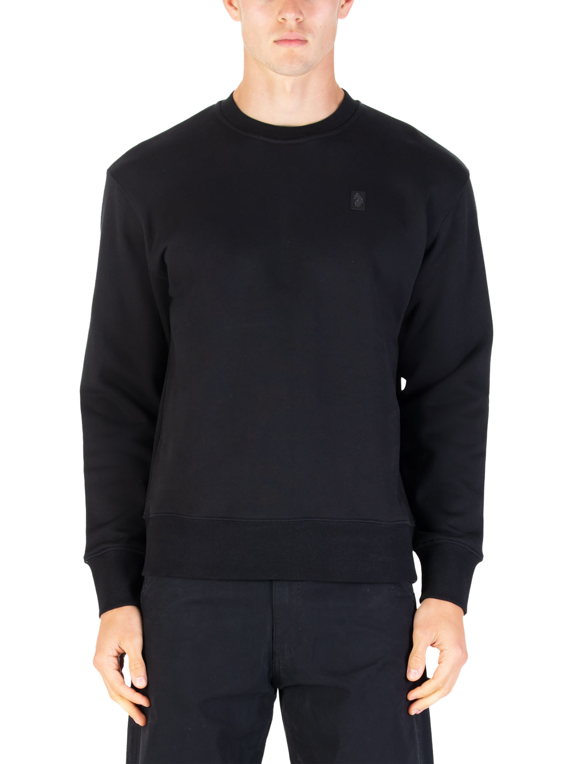 Product image 3 of 7, which shows LUKE 1977 Parker Crew Neck Cotton Jumper, Black, S