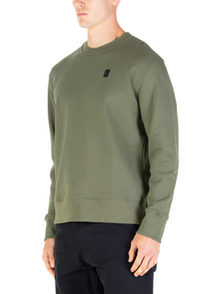 LUKE 1977 Parker Crew Neck Cotton Jumper, Clover