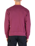 LUKE 1977 Parker Crew Neck Cotton Jumper, Mauve Wine