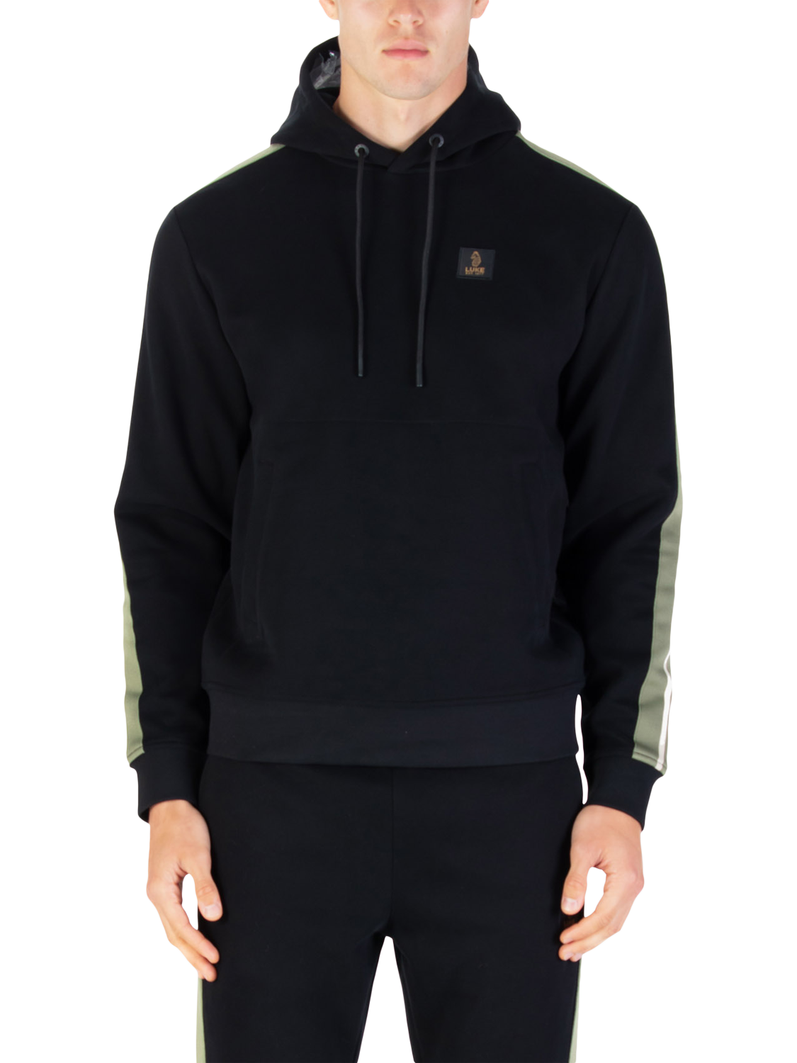 Product image 1 of 7, which shows LUKE 1977 Princeton Hoodie, Black Clover, S