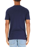 LUKE 1977 Cotton Regular Fit Short Sleeve Block Stripe T-Shirt, Navy