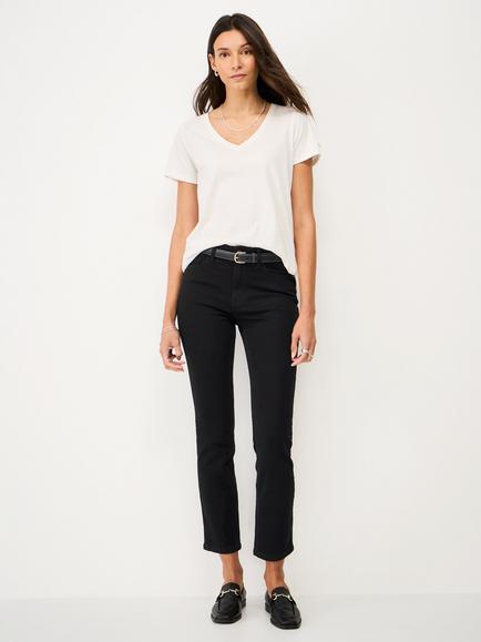 Crew Clothing Relaxed Straight Jeans, Black, Black