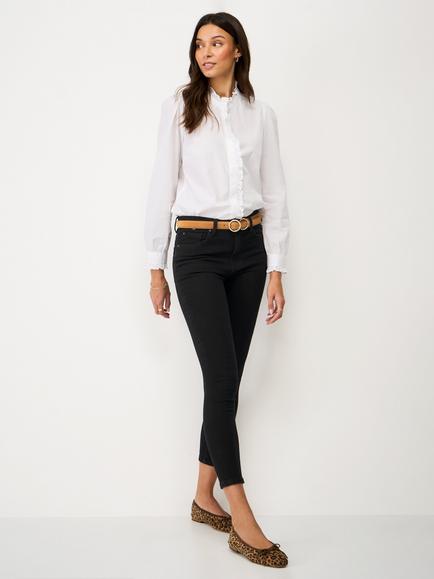 Crew Clothing Mid Rise Skinny Jeans, Black, Black