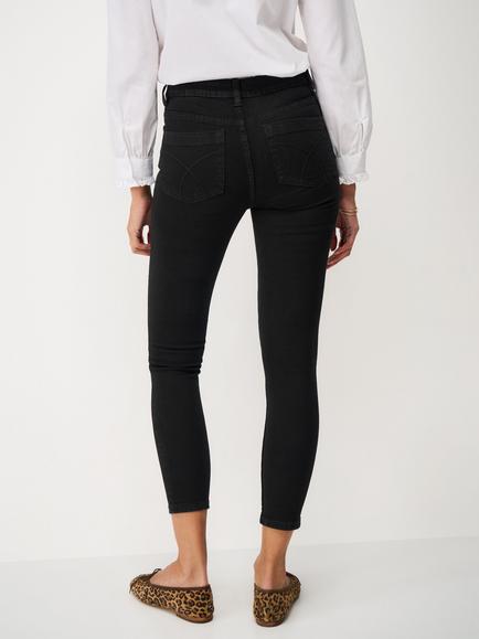 Crew Clothing Mid Rise Skinny Jeans, Black - view 2, Black