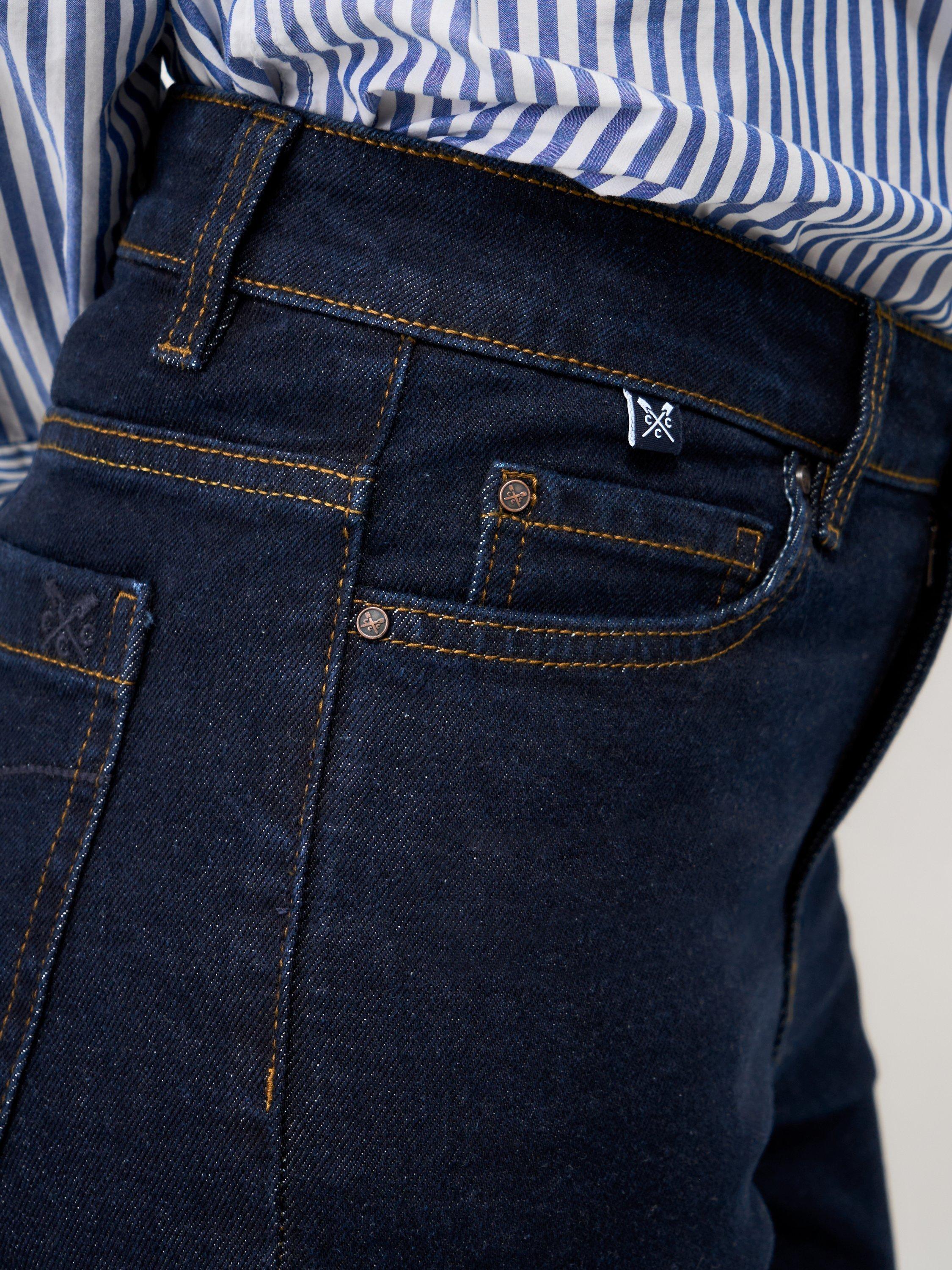 Product image 4 of 5, which shows Crew Clothing Relaxed Fit Jeans, Dark Blue, 10