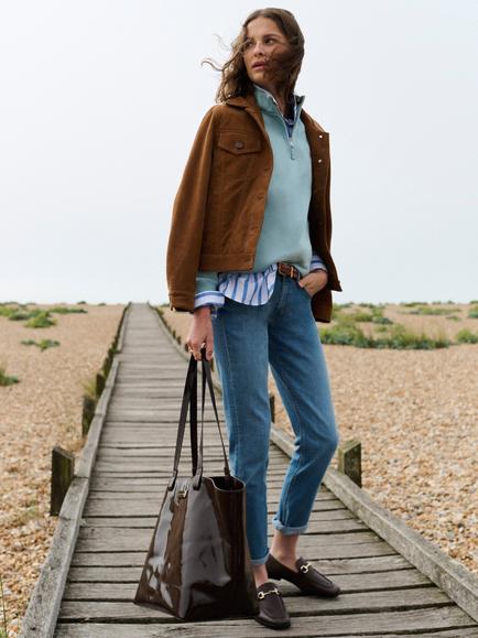 Crew Clothing Relaxed Straight Jeans, Light Blue, Light Blue